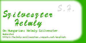 szilveszter helmly business card